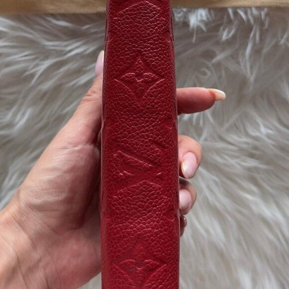 Louis Vuitton Red Zippy Wallet Monogram Empreinte Leather - Picture 2 of 5